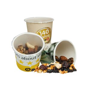 40 g Bio FruchtMix mit Cranberries im Werbebecher mit Werbedruck