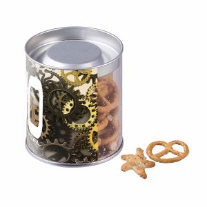 40 g Party Knabber-Mix in einer Dose mit Werbe-Banderole