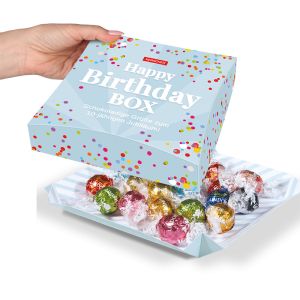 225 g Lindt Lindor-Mischung in Präsentverpackung mit Werbedruck