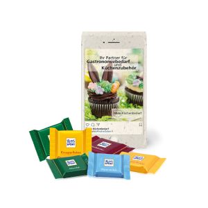 30 g Ritter SPORT Schokotäfelchen in Präsentbox (Graspapier)