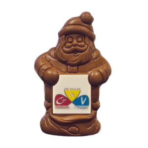 80 g Weihnachtsmann mit bedruckbarem Schokoschild