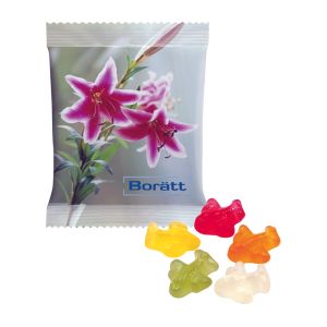 15 g HARIBO Mini-Flugzeuge Fruchtgummi im Werbetütchen mit Logodruck