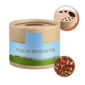 28 g Bio Toskanische Bruchetta Gewürzmischung im Kraftpapierstreuer Mini mit Werbeetikett