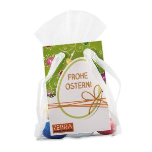 Backfoermchen Organza mit bedruckbarem Hangtag