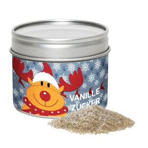 85 g Vanillezucker in Sichtfensterdose mit Werbeetikett