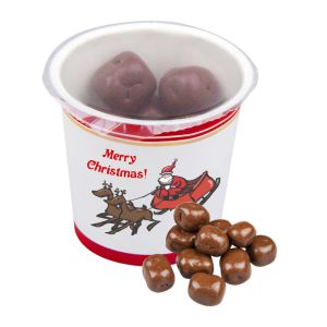 45 g Kokoswürfel im Snackbecher mit Logodruck