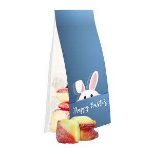 40 g Express Rote Grütze-Vanille Bonbons im Standbeutel mit Werbereiter
