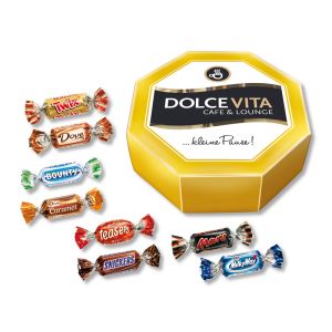 8-Eck Geschenkbox Celebrations mit Werbedruck