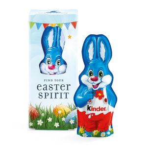15 g Kinder Schokolade Osterhase in Werbekartonage mit Logodruck