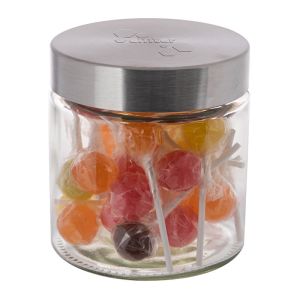 Lollies im Glas mit geprägtem Metalldeckel