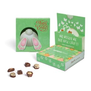 Lindt Mini Pralinés in Oster Pop-Up Kartonage mit Werbedruck