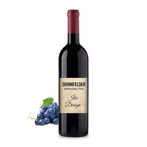 Dornfelder halbtrocken mit individuellem Etikett