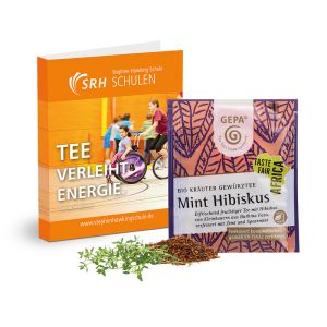 Werbekarte Fair-Plus Bio-Tee mit Werbedruck