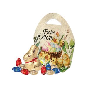 Premium Osterei Lindt (Graspapier) mit Werbedruck