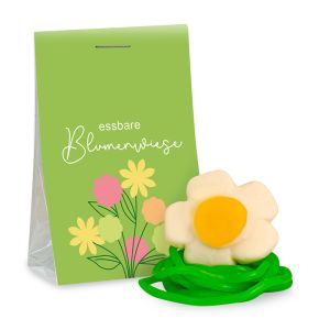 15 g Naschtasche Essbare Blumenwiese mit Werbereiter