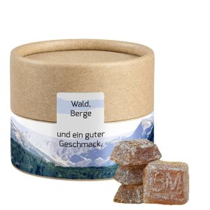 45 g Bayrisch Malz Bonbons in biologisch abbaubarer Pappdose mit Werbeetikett