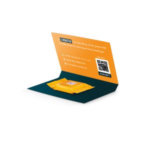 Express Werbekarte Ritter SPORT Schokotäfelchen Knusperflakes