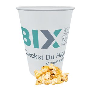 12 g Popcorn Paprika-Chili im Becher mit Werbedruck