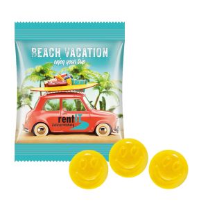 10 g Trolli Fruchtgummi Smileys im Werbetütchen mit Logodruck