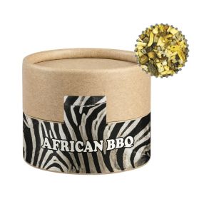 40 g Gewürzmischung African BBQ in Kraftpapierdose Mini mit Werbeetikett