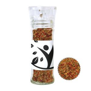 35 g Gewürzmischung Mediterraner Veggie Mix in Gewürzmühle mit Werbeetikett
