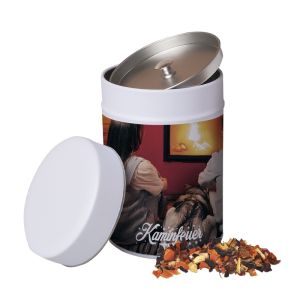 150 g Kaminfeuer Tee in Maxi Dose mit Werbeetikett