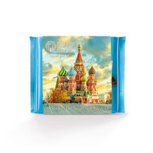 100 g Ritter SPORT Tafel mit Werbebanderole und Logodruck
