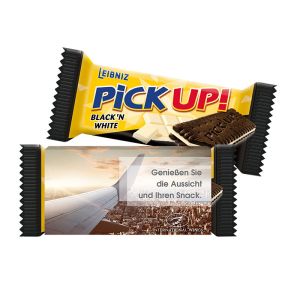 PICK UP Black´n White im Werbeschuber mit Logodruck