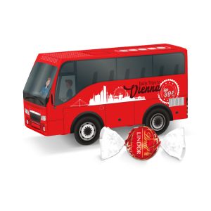 3D Präsent Bus Lindt Lindor Kugeln mit Werbedruck