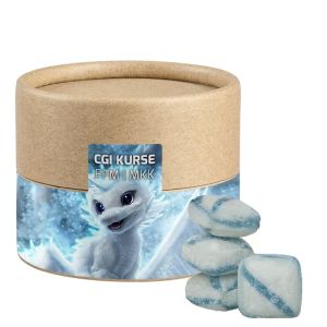 45 g Frische Brise Bonbons in biologisch abbaubarer Pappdose mit Werbeetikett