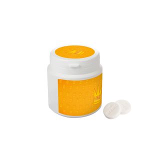 Top Can mit Pfefferminz-Pastillen und mit Werbeanbringung
