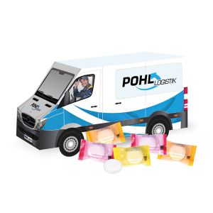 3D Präsent Transporter SADEX Traubenzucker mit Werbedruck
