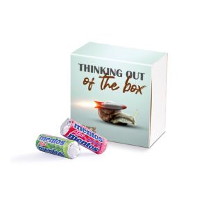 Schiebeschachtel Mentos Fruit Mini Kaudragee mit Werbedruck
