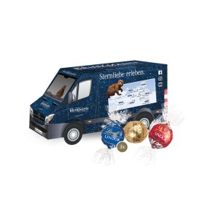 3D Präsent Transporter Lindt Lindor Pralinés mit Werbebedruckung