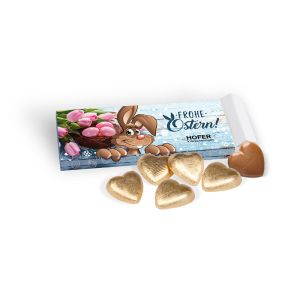 Lindt Schoko-Herzen in Präsentbox mit Werbedruck