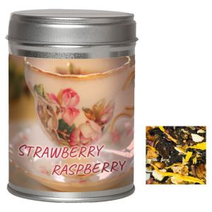 55 g Tee Erdbeer-Himbeere in Dual-Dose mit Werbeetikett