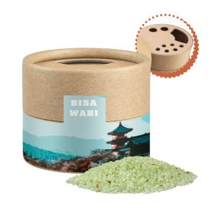 50 g Japanisches Wasabisalz im Kraftpapierstreuer Mini mit Werbeetiket