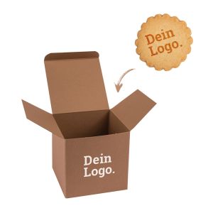 120 g XXL Bio Logo Kekse mit Bio-Druck in Color-Box mit Logodruck