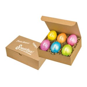 LogoEi Nougat 6er Snack-Box mit Werbeanbringung