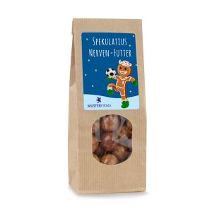 120 g Spekulatius-Schoko-Kugeln in Wundertüte mit Werbeetikett