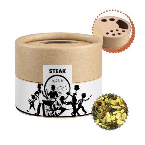 40 g Steakgewürzmischung im Kraftpapierstreuer Mini mit Werbeetikett