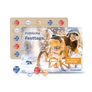 Wand-Adventskalender mit Lindt und Rundum-Werbedruck