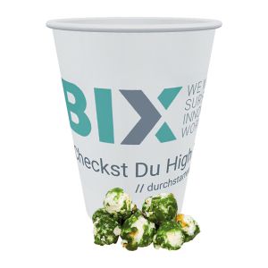 25 g Popcorn Grüner-Apfel im Becher mit Werbedruck