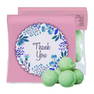 15 g Express Waldmeister-Brause Bonbons im Flowpack mit Werbereiter