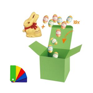 Lindt Oster Mix in Color-Box mit Wrebedruck