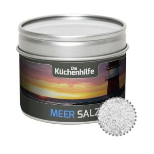 110 g Meersalz in Sichtfensterdose mit Werbeetikett