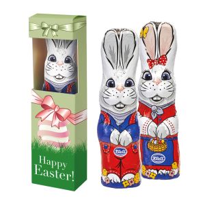 60 g Schokoladen-Osterhase in Werbekartonage mit Logodruck
