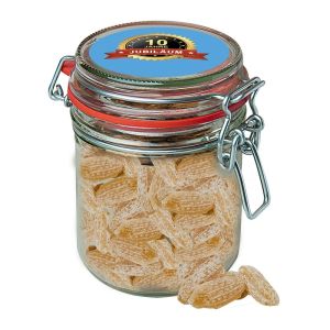 200 g Ingwer Bonbons im Maxi Bonbonglas mit Werbeetikett