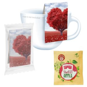Beuteltee Bio Sweet Apple mit Werbereiter und Bedruckung