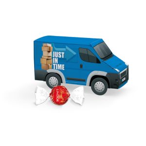 3D Präsent Transporter Lindt Lindor mit Werbedruck